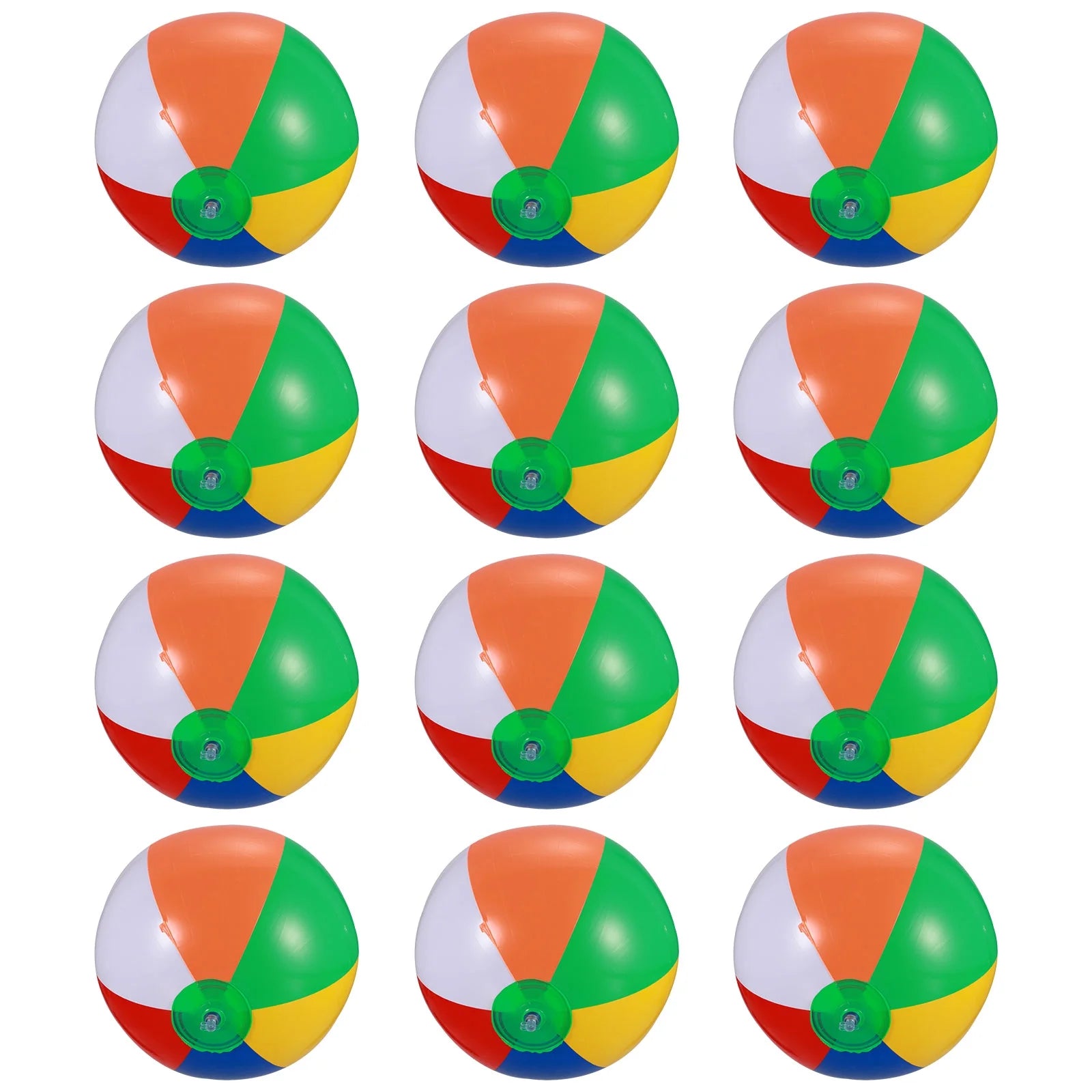 12 Pcs Inflatable Beach Balls Pool Toys M314852