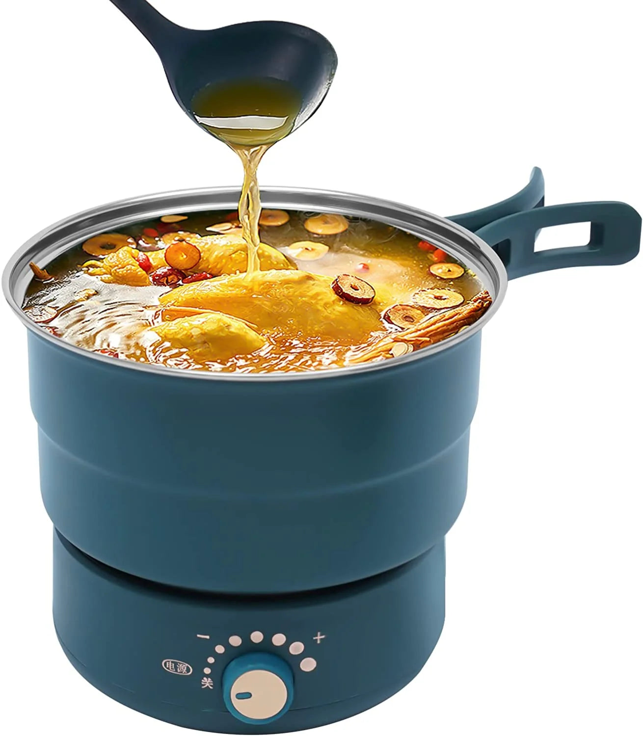Portable Electric Non-stick Hot Pot with Foldable Handles R544
