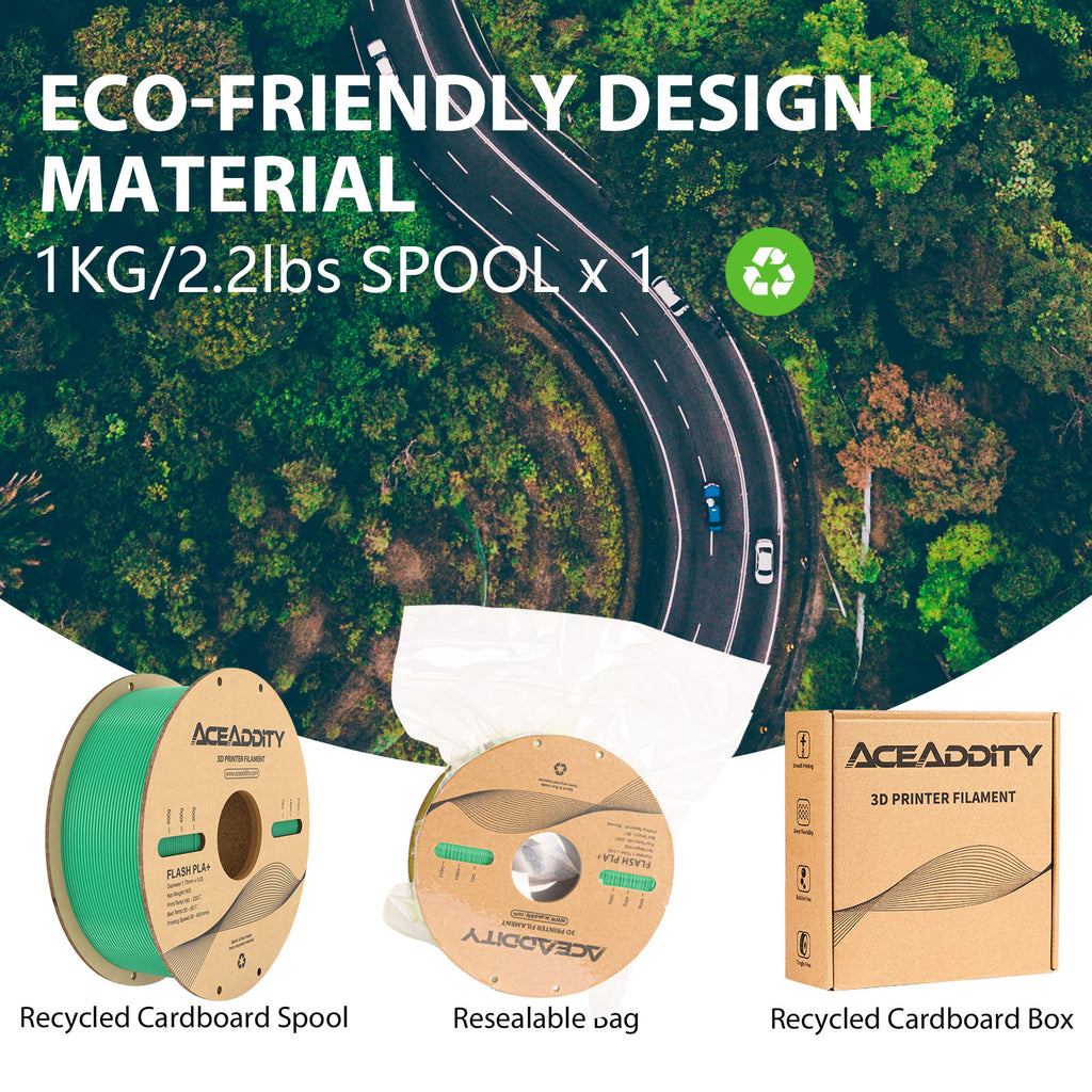 Green PLA+ Filament 1.75mm 1KG 6 Rolls E764796