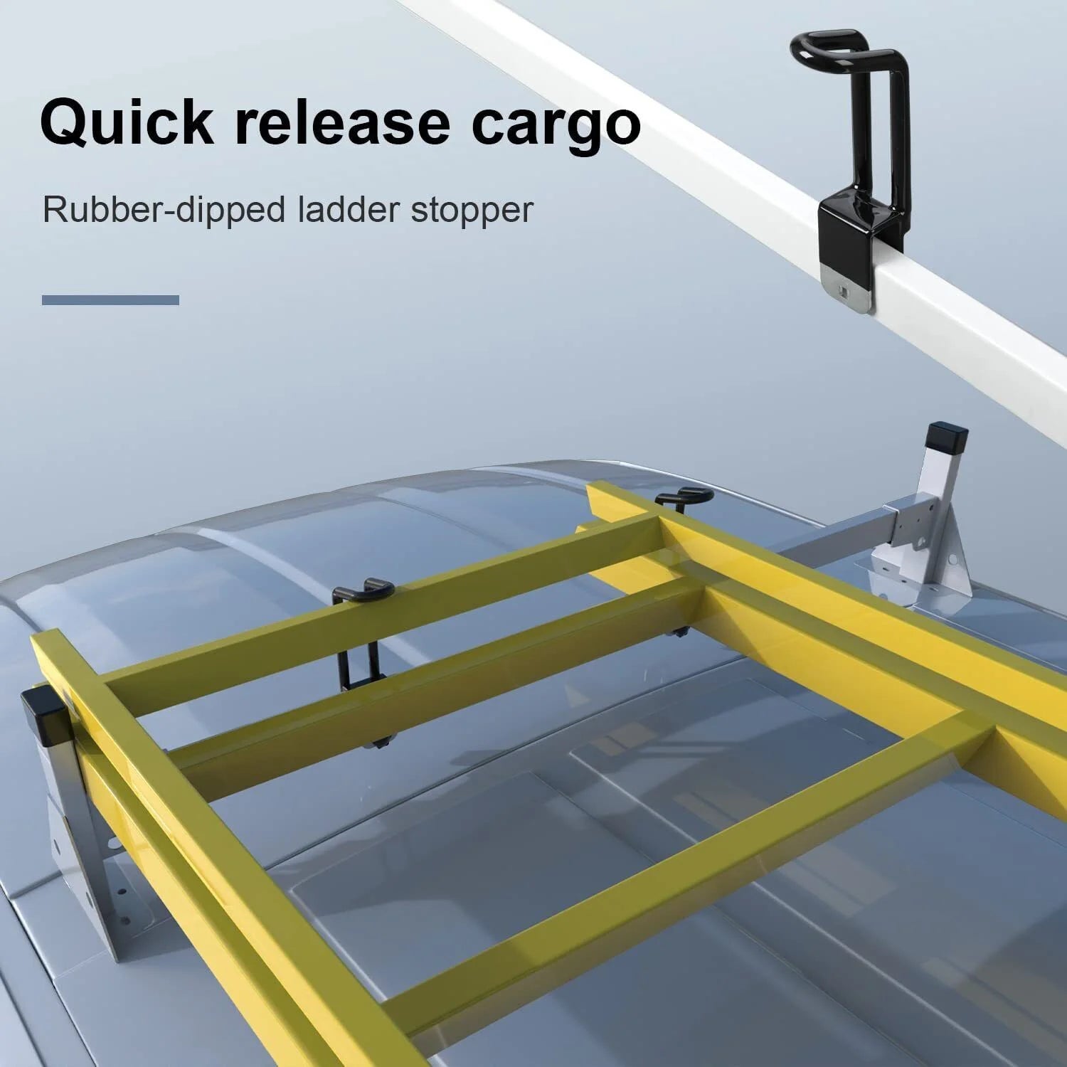 54" 3 Bar Ladder Roof Rack with Wind Deflect E941289