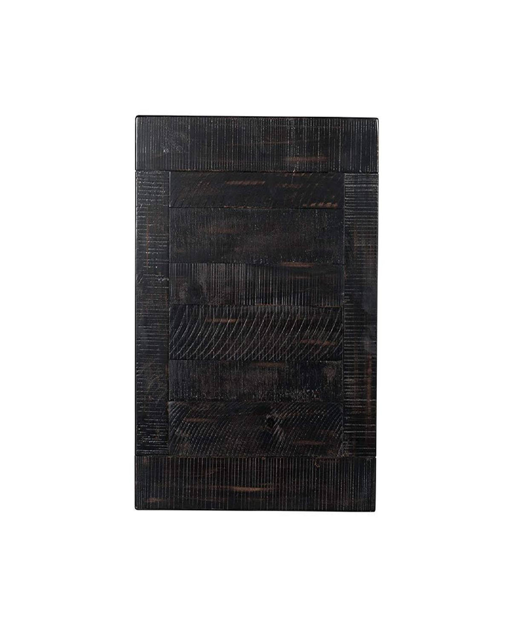 Antique Black Wooden End Table with Drawer and Shelf A467368
