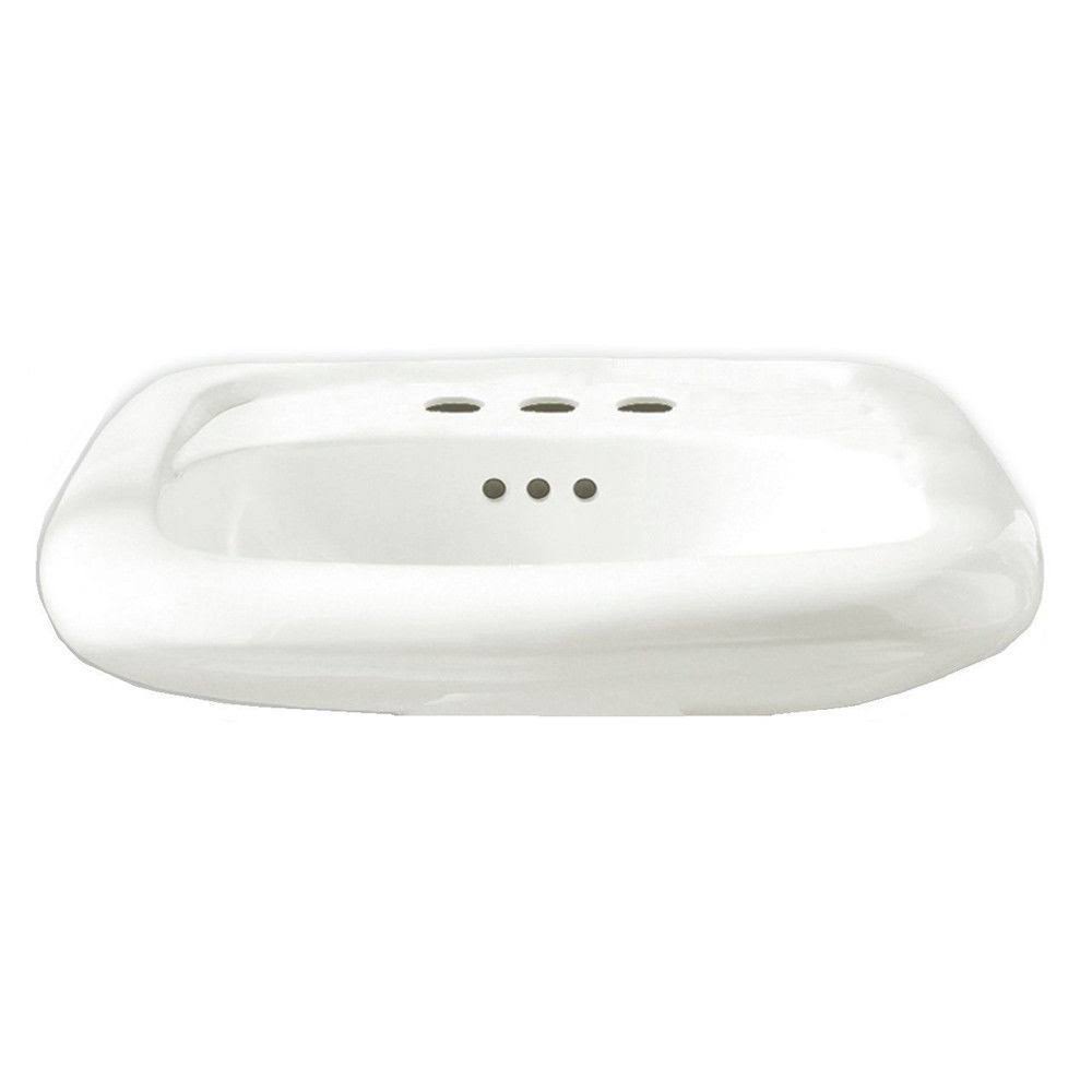 White Wall Mounted Sink U64521
