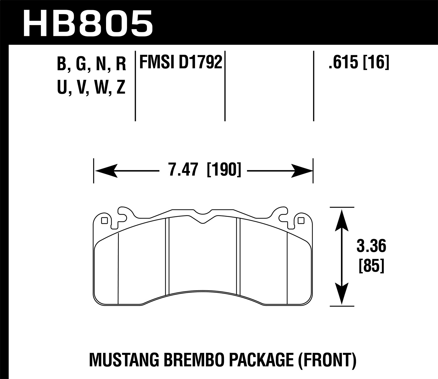HPS 5.0 Disc Brake Pad K410154