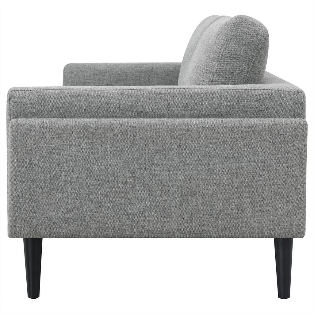 Modern Fabric Upholstered Track Arms Sofa in Gray X841744