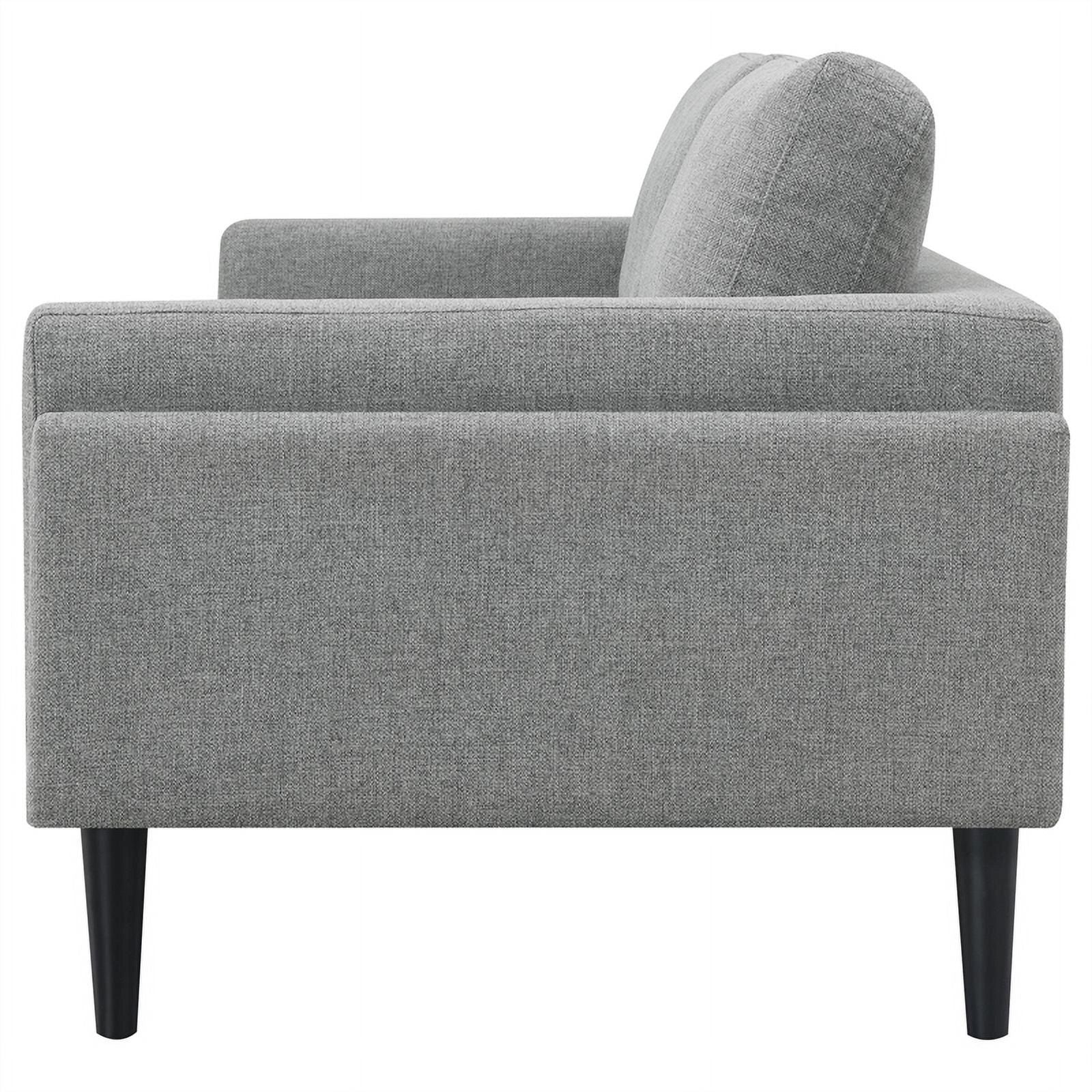Modern Fabric Upholstered Track Arms Sofa in Gray X841744