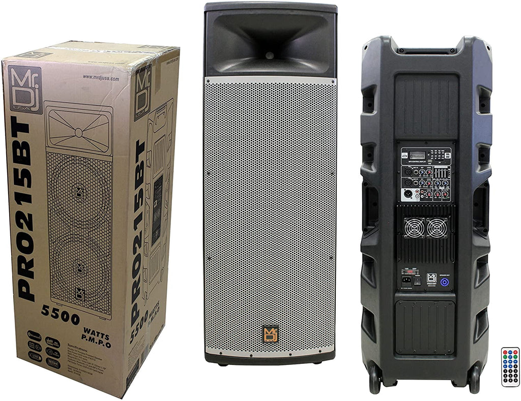 Dual 15” 3-Way Full-Range Powered DJ PA Loudspeaker G96278