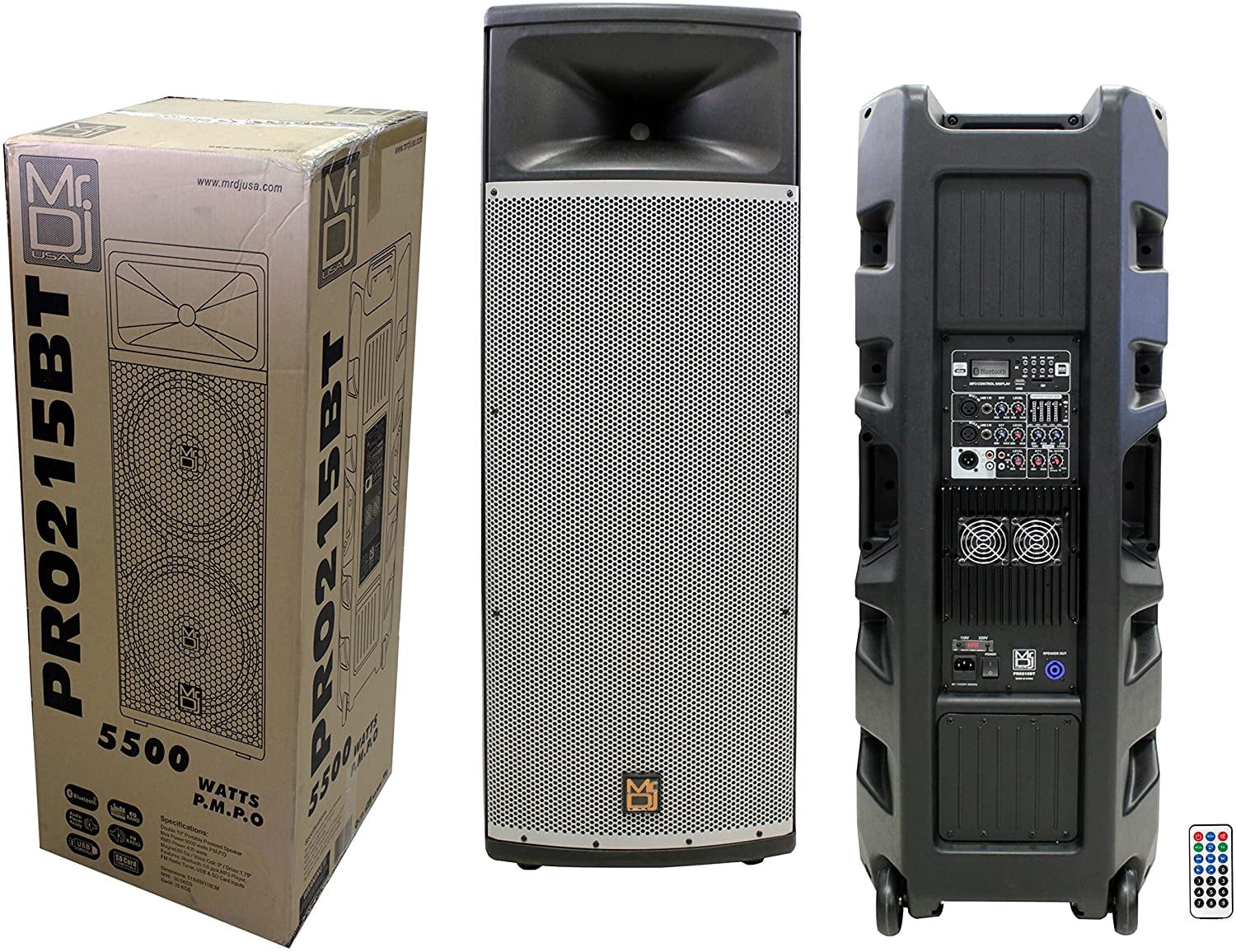 Dual 15” 3-Way Full-Range Powered DJ PA Loudspeaker G96278