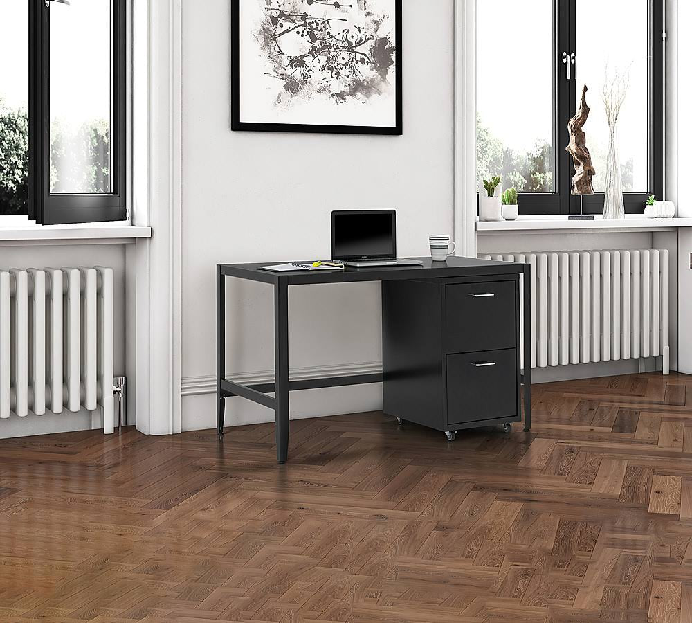 Black Metal Parsons Desk W380