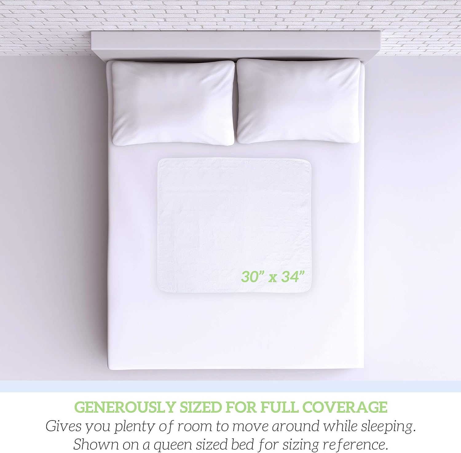 Washable Large Bed Pads, 30 x 34, Pack of 6 O48503