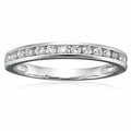 10K White Gold Diamond Wedding Band Size 7 E11289