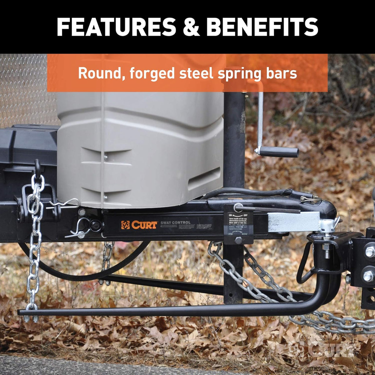 Round Bar Weight Distribution Hitch with Sway Control, 2-in Shank, 2-5/16-Inch Ball Q354043