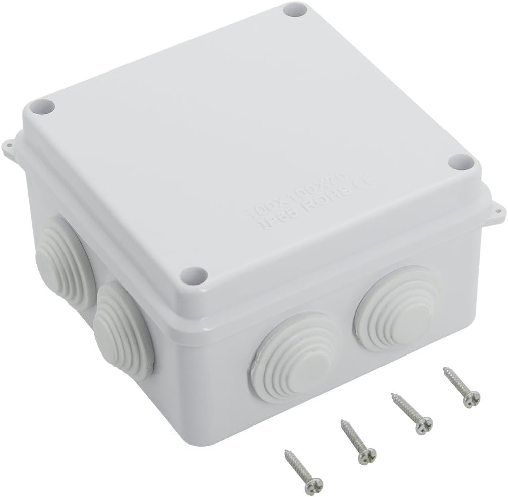 ABS Plastic IP65 Junction Box White 10 x 7.9 x 3.1 inch Pack of 2 Z6710