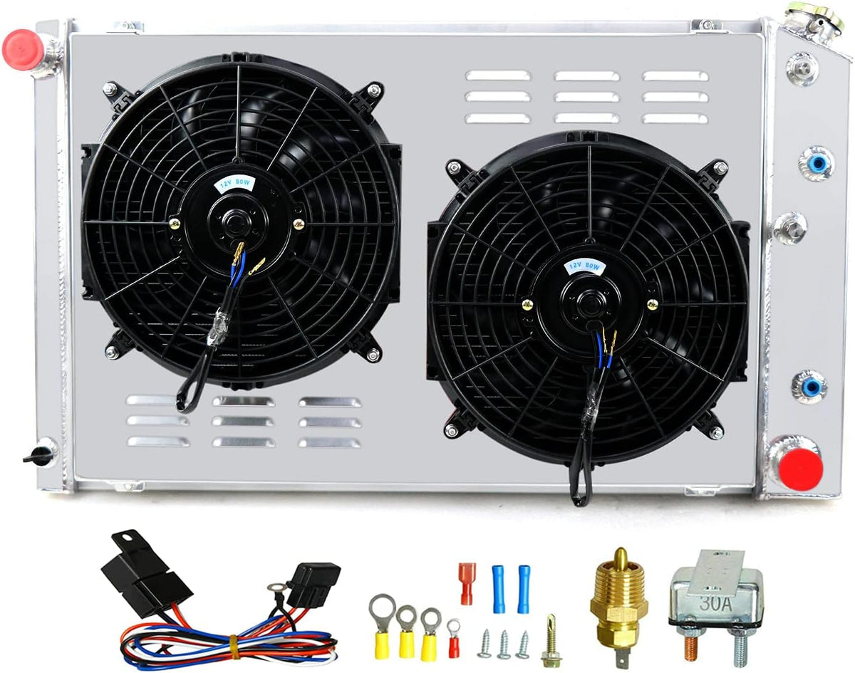 3 Row Aluminum Radiator with Fan Shroud Assembly A101