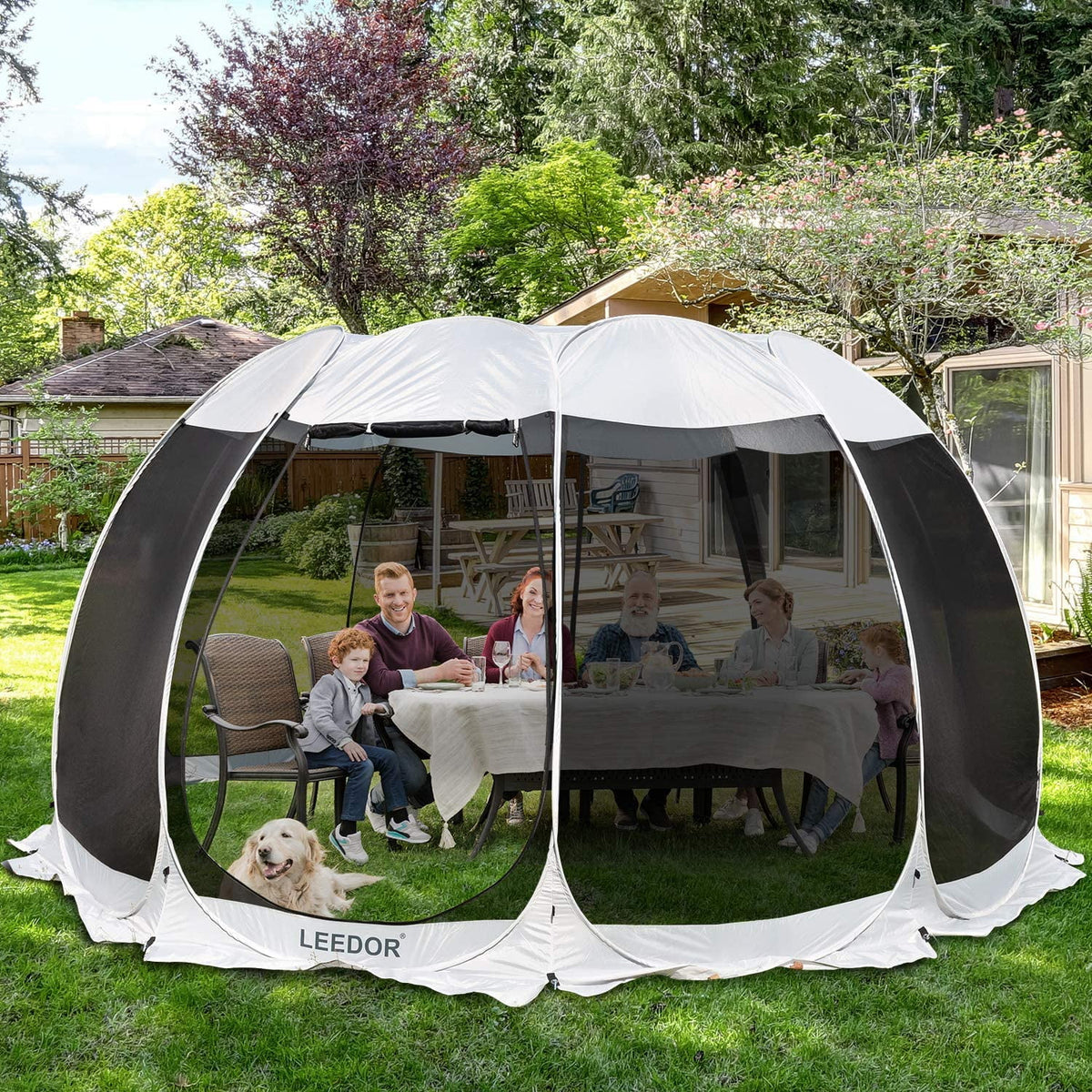 15'X15'X8.5' Gray Pop Up Camping Canopy L66704