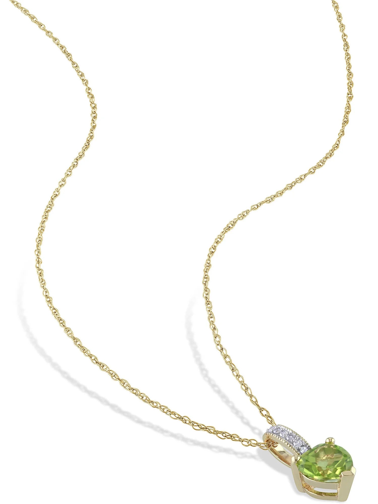 10kt Yellow Gold Heart Drop Pendant with Chain N669440