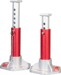 3 Ton Aluminum Jack Stands with Locking Support Pins, Red/Silver, 1 Pair S5874
