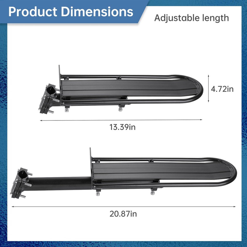 Aluminum Alloy Bicycle Pannier Rack with 10kg Load Capacity I3965