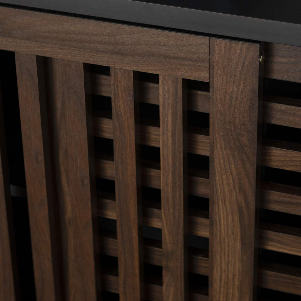 36 Inch Black and Dark Walnut Buffet Cabinet M83536
