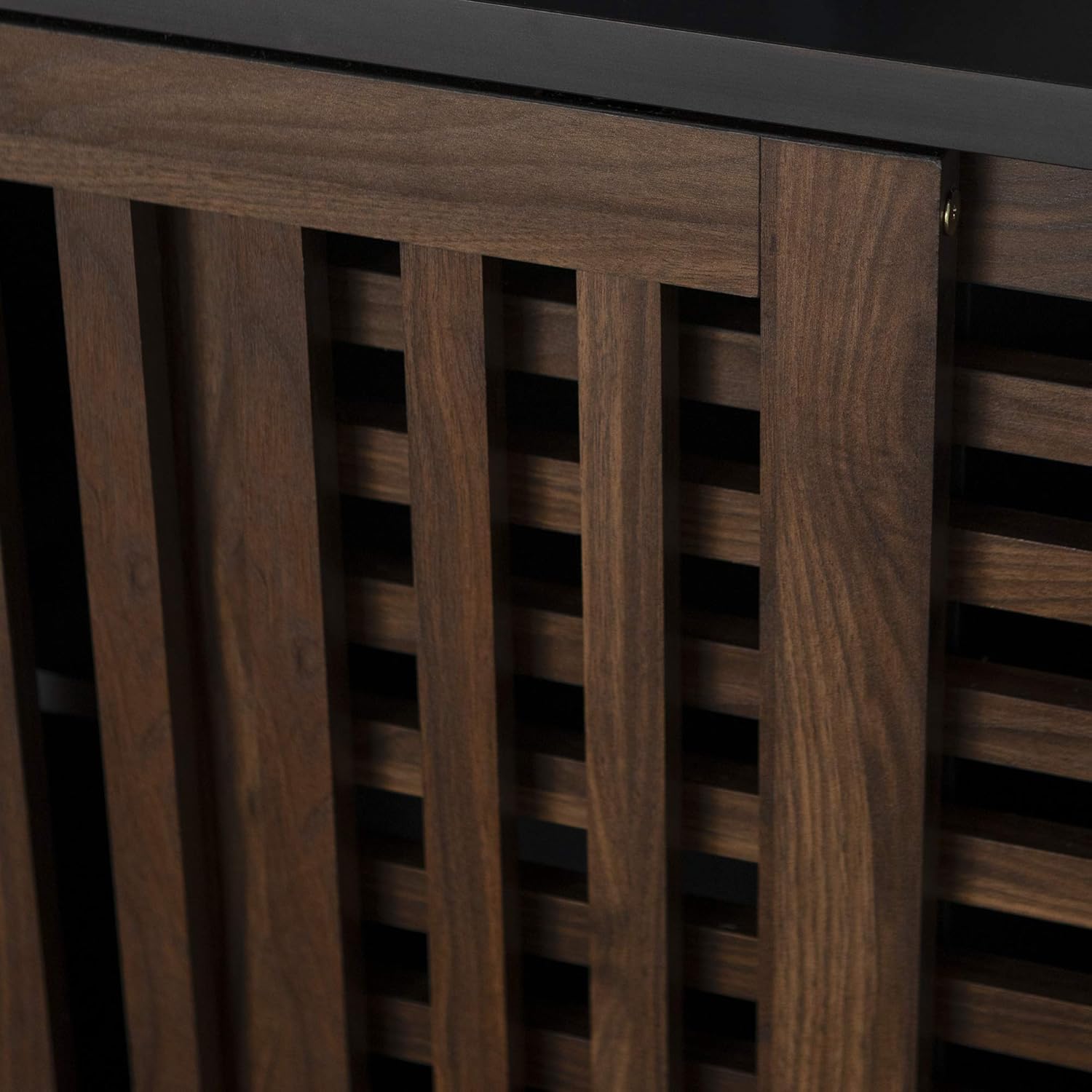 36 Inch Black and Dark Walnut Buffet Cabinet M83536