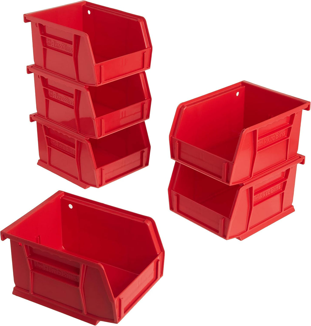 Plastic Storage Bin Hanging Stacking Containers, Black, 24-Pack Pack of 2 B59250