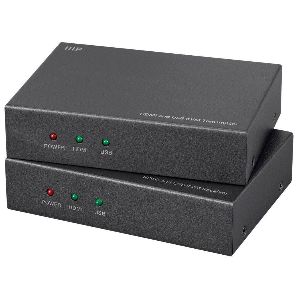 HDMI and USB KVM Extender, Black, 154ft, 1080p@60Hz, USB 2.0 X979309