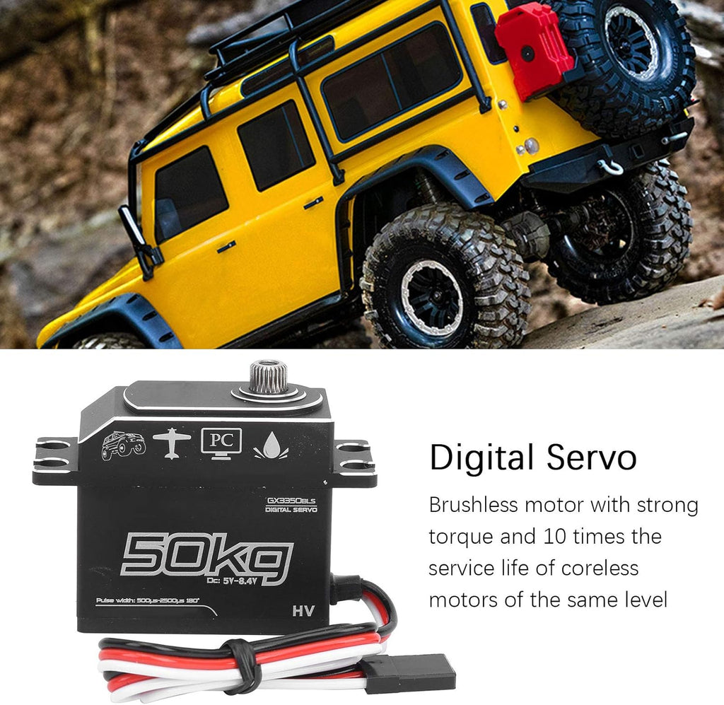 50KG Waterproof Stainless Steel Gear Digital Servo, Pack of 2 U810340
