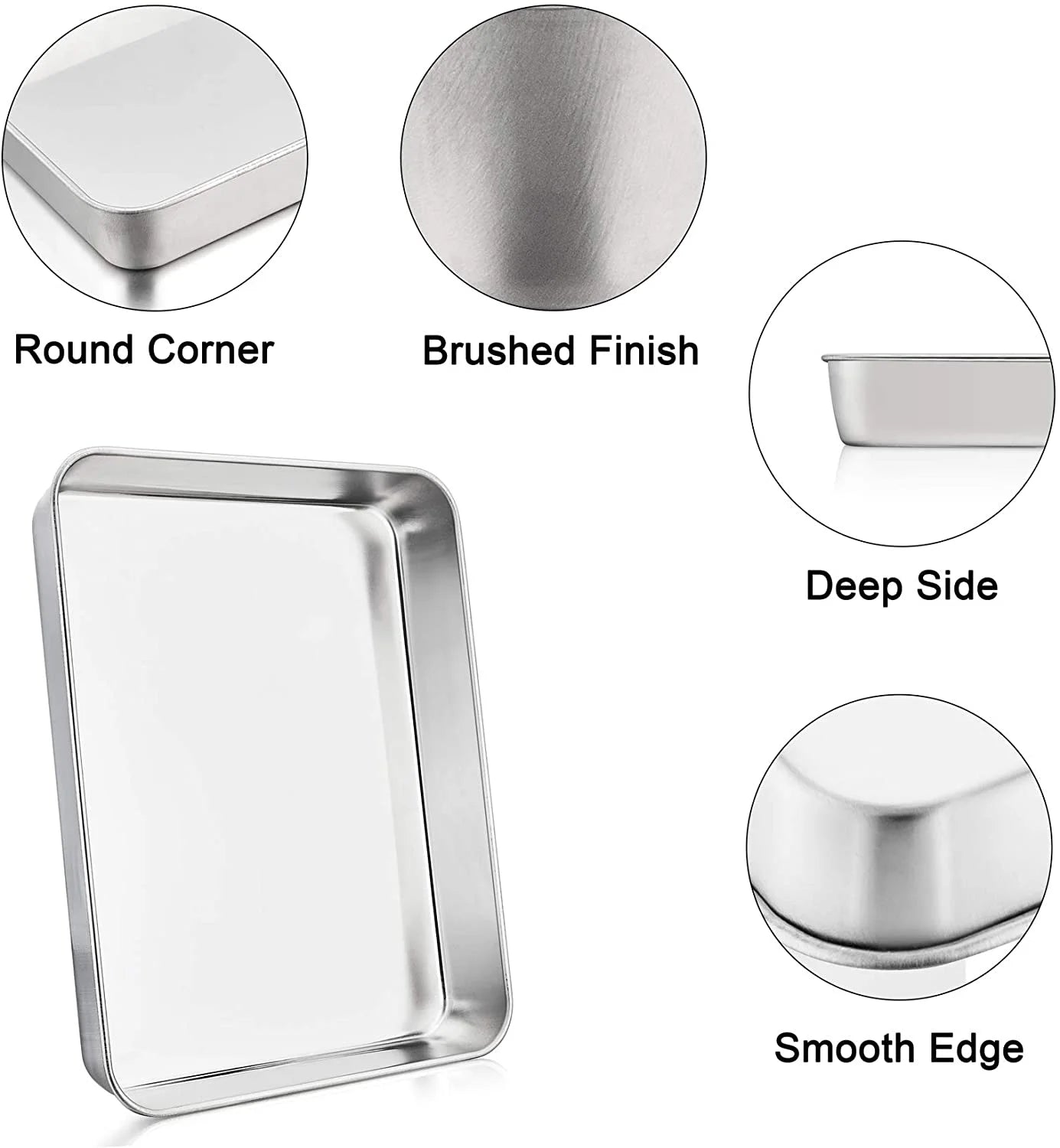 Stainless Steel Small Rectangular Baking Pan A5697