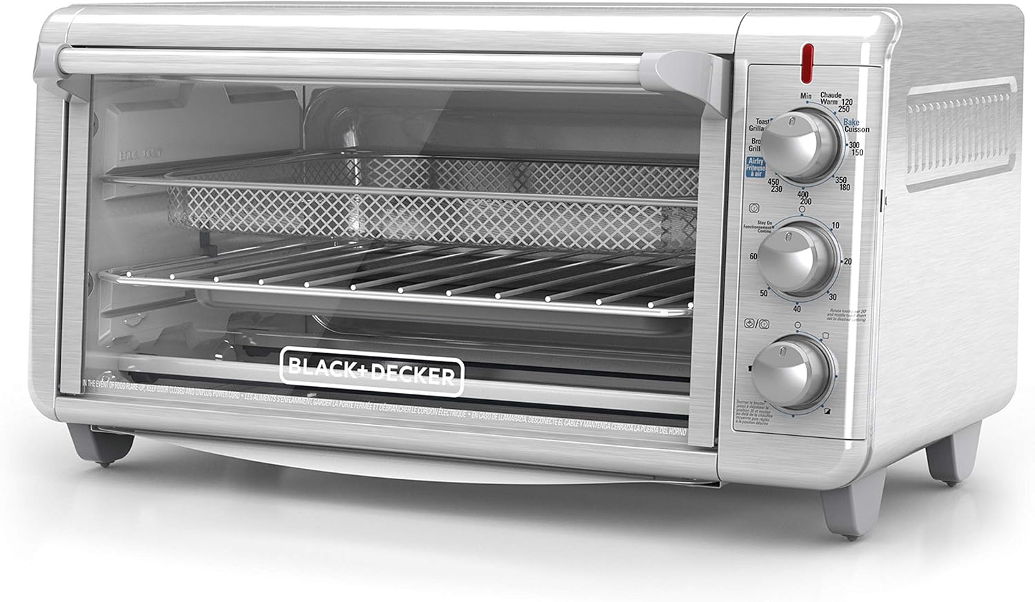 Silver Air Fry Toaster Oven, Fits 9" x 13" Pan Y281110