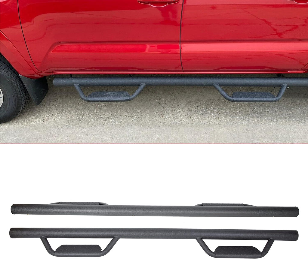 Matte Black Running Board Side Steps for Toyota Tacoma Double/Crew Cab 2005-2021 H394226