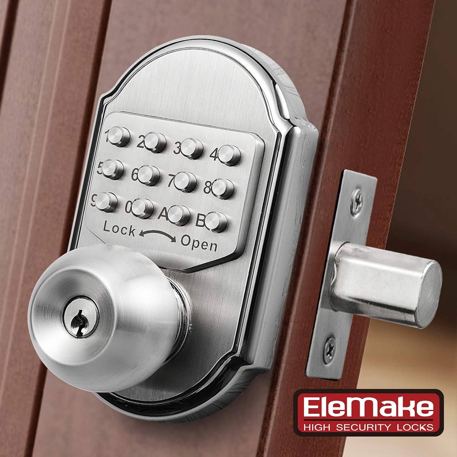 Keyless Entry Keypad Deadbolt Door Lock 304 Stainless Steel Mechanical A1437