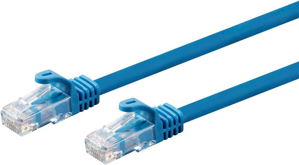 Cat6 Ethernet Patch Cable - 50 feet - Blue - Snagless RJ45 550Mhz UTP Plenum Pure Bare Copper Wire 23AWG U857450