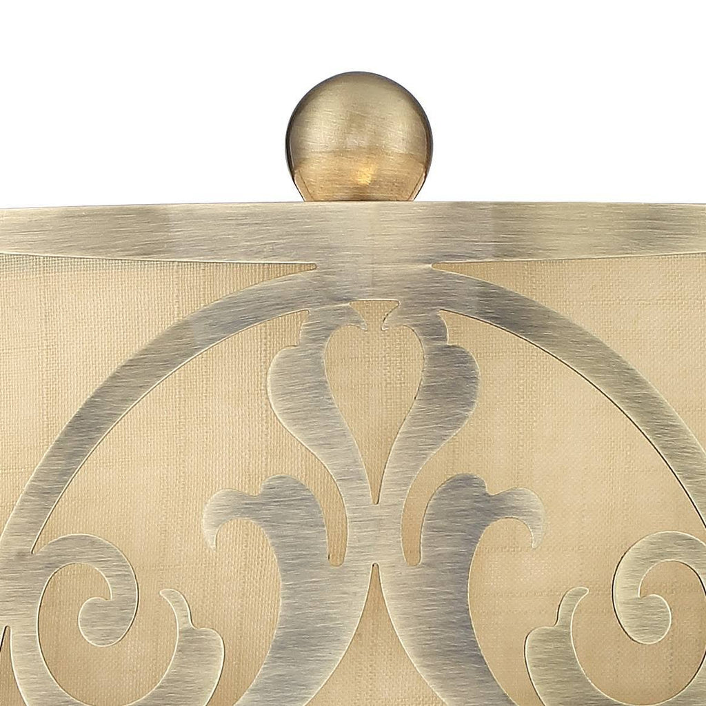 Brass Cutout Openwork Double Drum Shade Table Lamp H8469