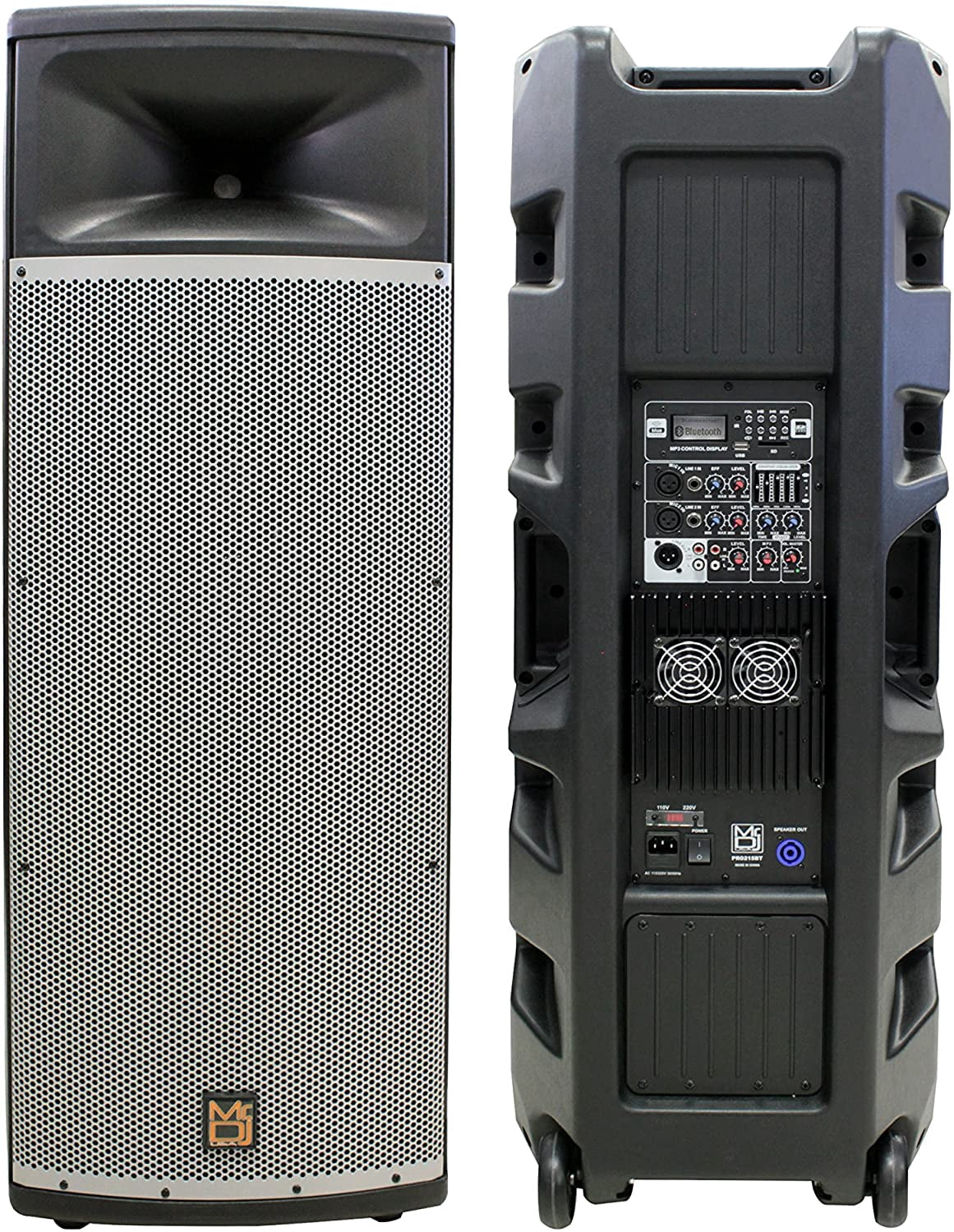 Dual 15” 3-Way Full-Range Powered DJ PA Loudspeaker G96278