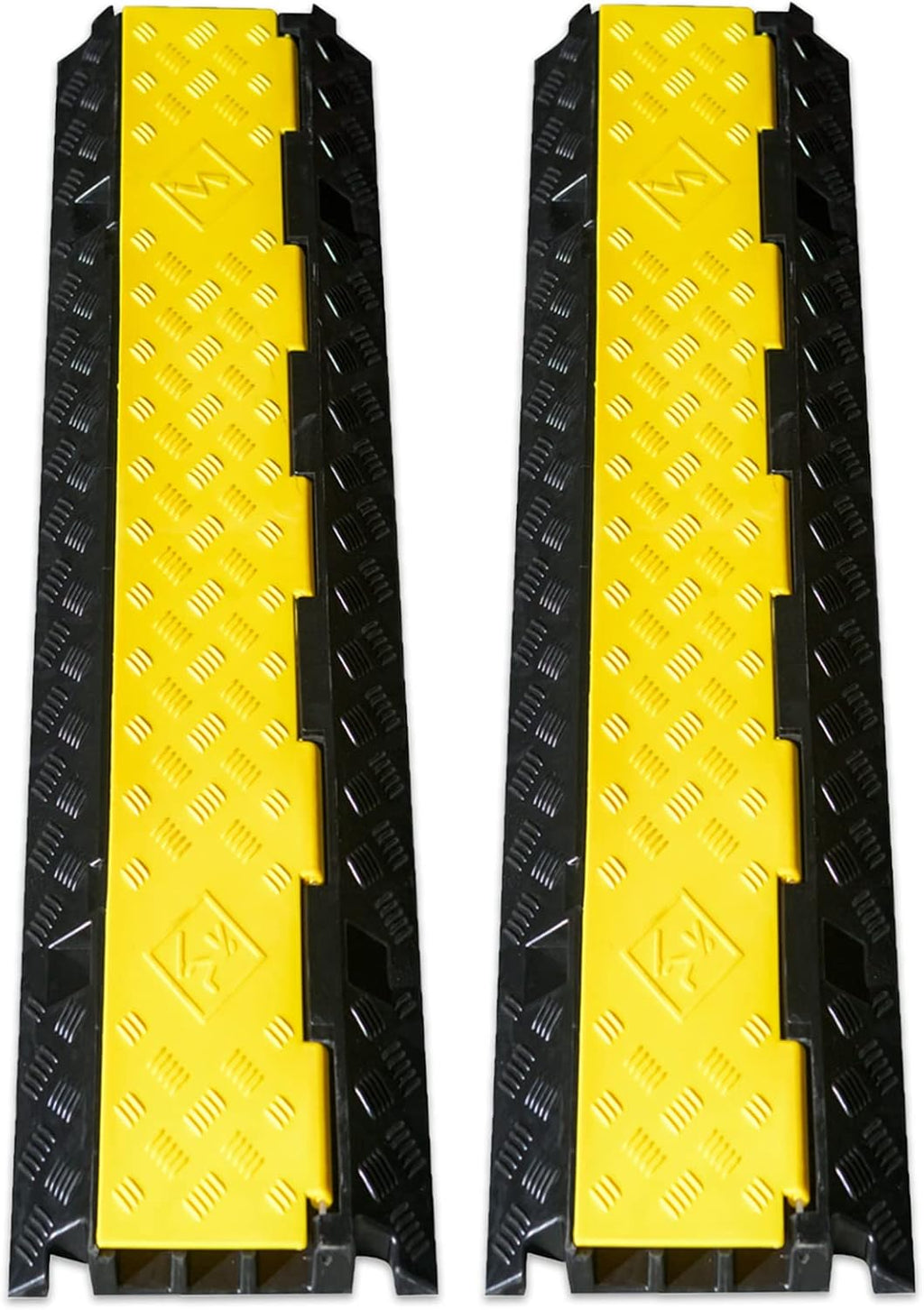 Cable Protector 2 Pack, 3 Channel PVC Rubber, 44000lbs Capacity Heavy Duty P1631