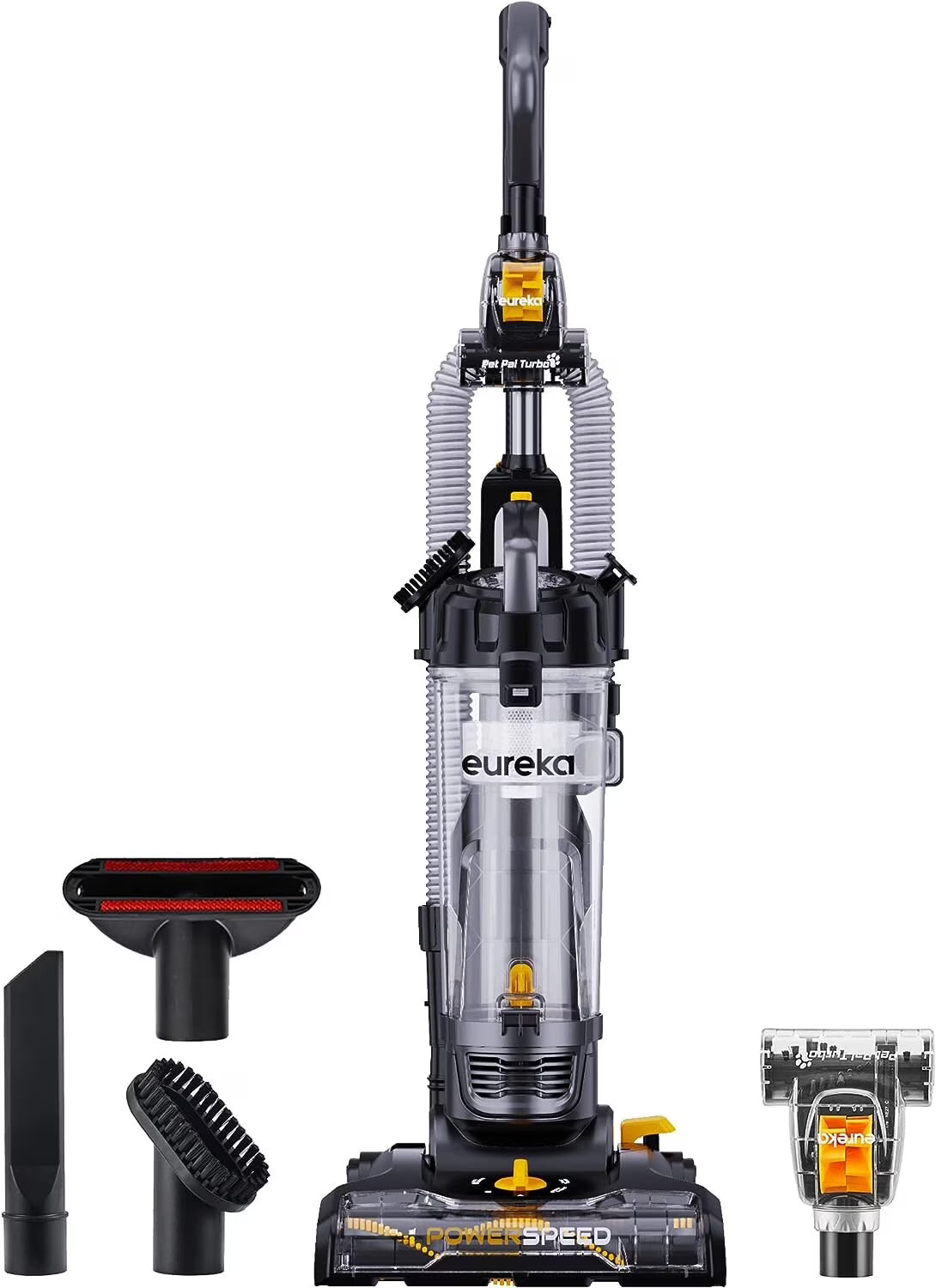 PowerSpeed Lightweight Upright Vacuum Cleaner, Black, Yellow I3743