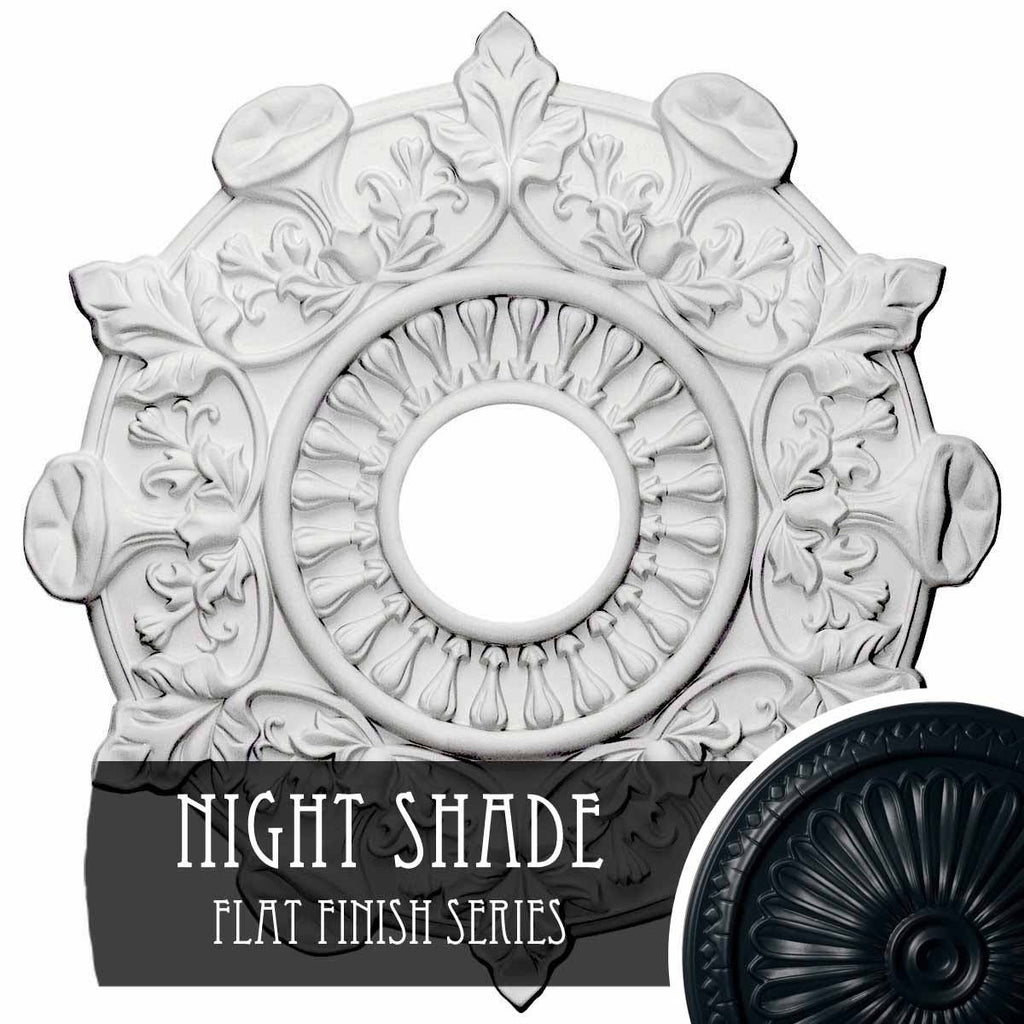 17 1/2x22OD x 4x22ID x 1x22P Ceiling Medallion Hand-Painted Night Shade O266