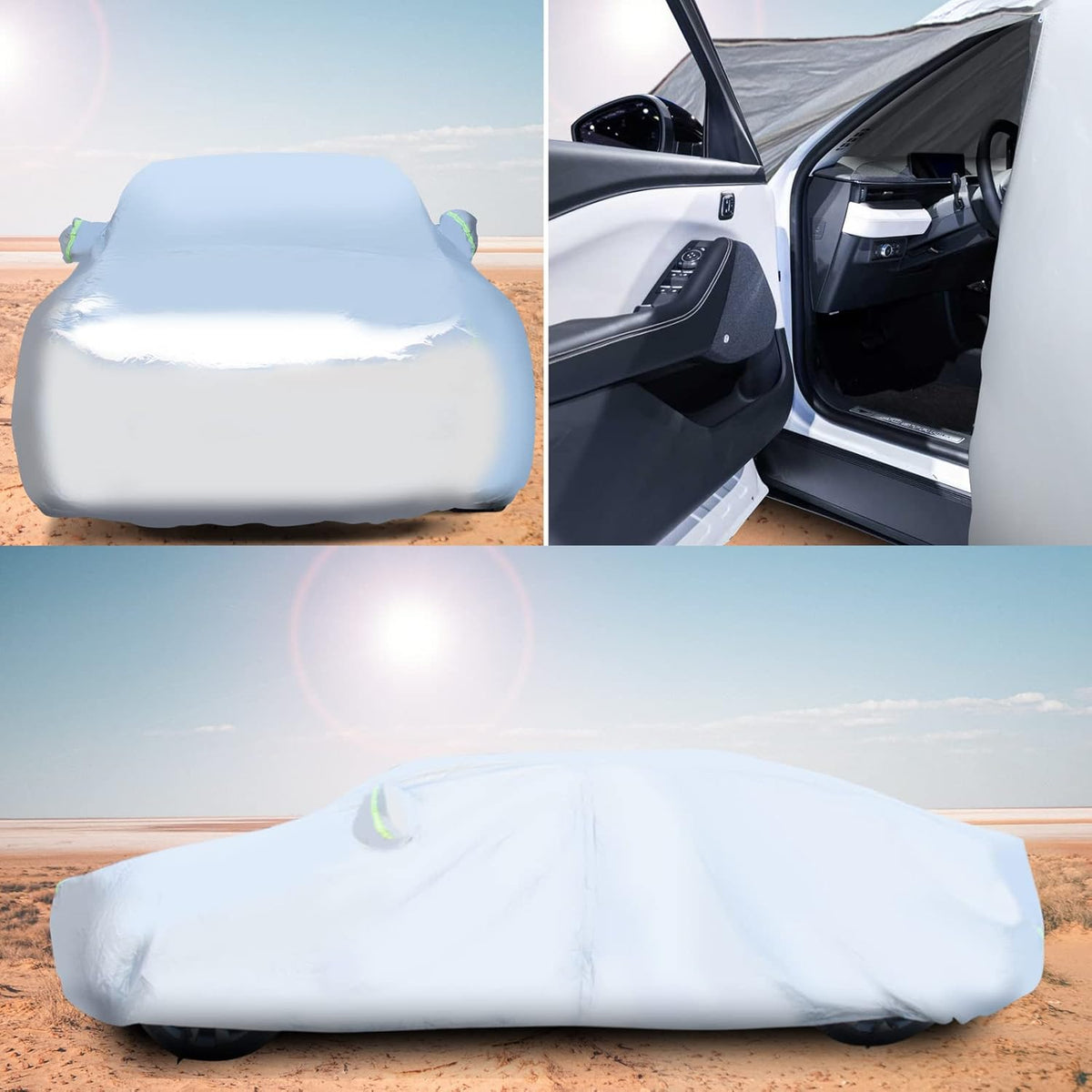 6 Layers Waterproof Full Exterior Car Cover with Zipper C62981