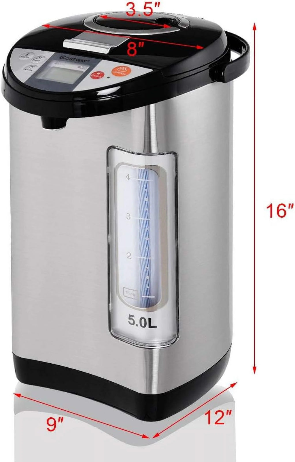 5-Liter Stainless Steel Electric Hot Water Boiler U6593