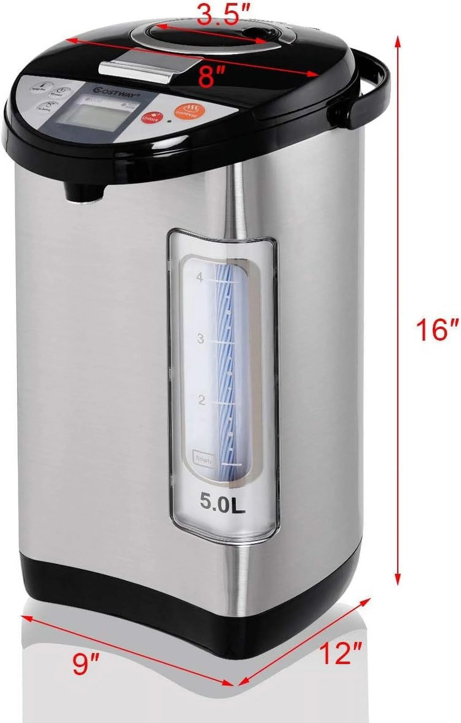 5-Liter Stainless Steel Electric Hot Water Boiler U6593