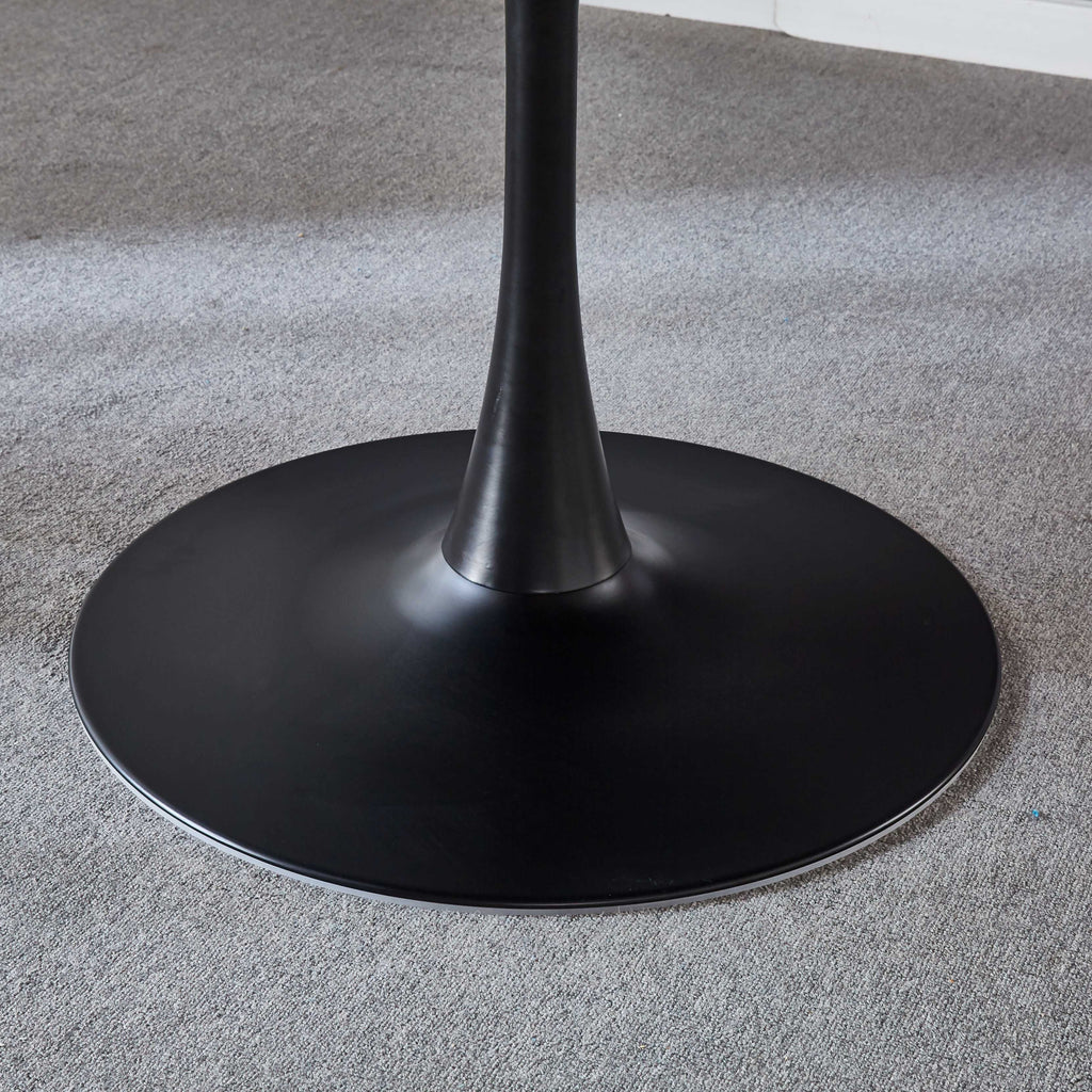 White Round Pedestal Dining Table E98080
