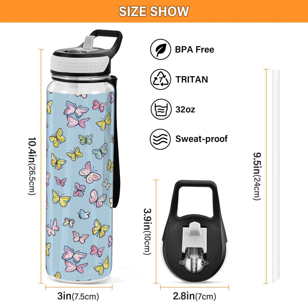 32oz Leakproof Tritan Sports Water Bottle with Straw L9615