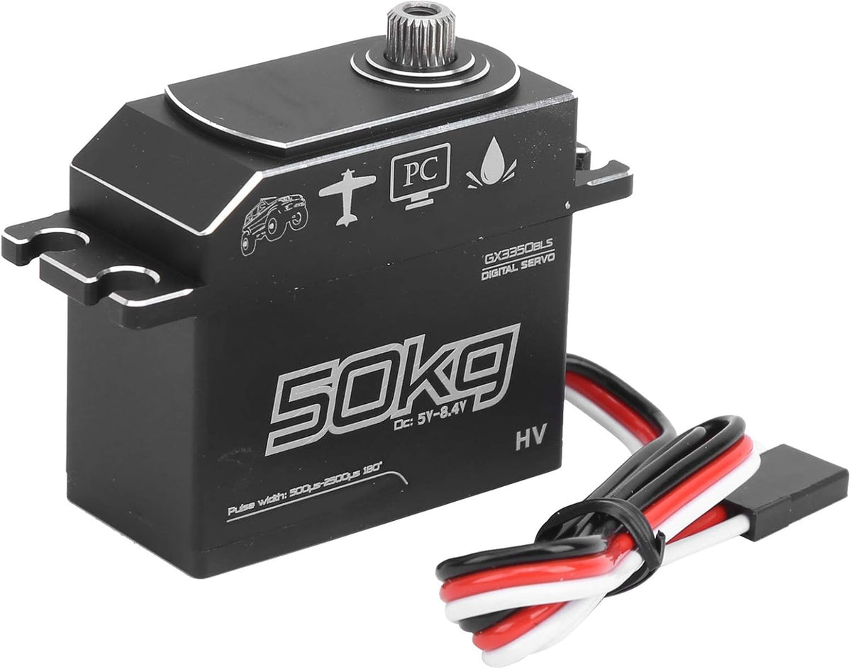 50KG Waterproof Stainless Steel Gear Digital Servo, Pack of 2 U810340