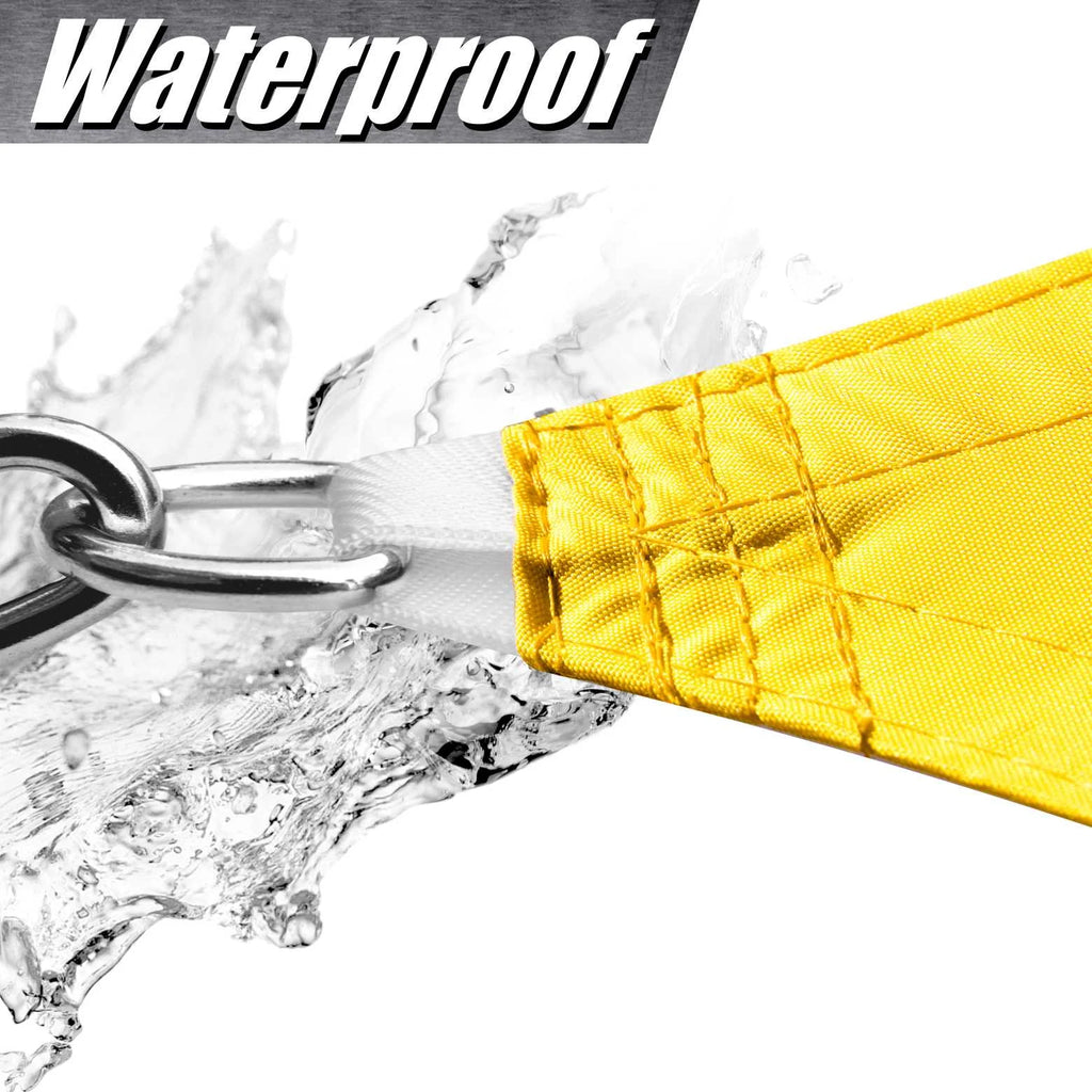 Yellow Triangle Waterproof Sun Shade Sail Canopy J743140
