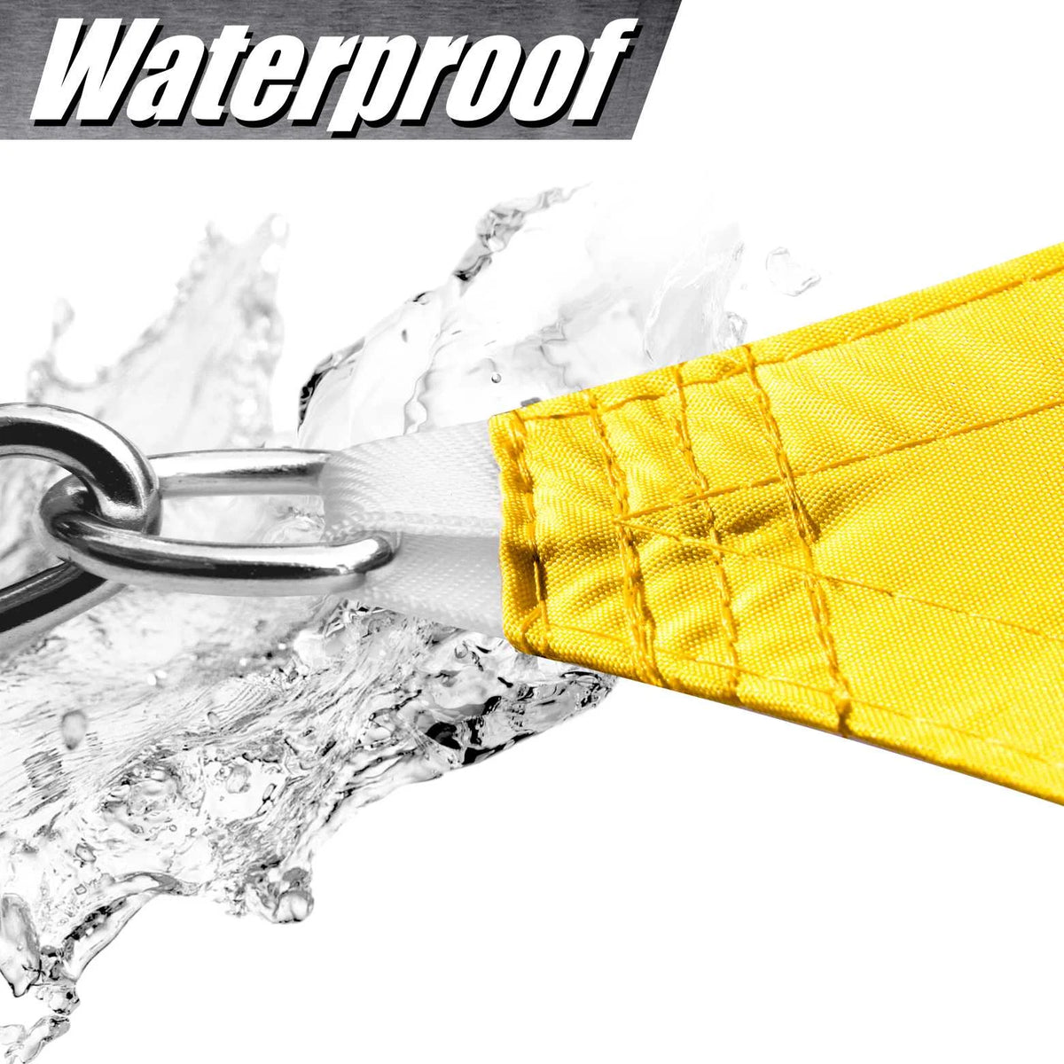 Yellow Triangle Waterproof Sun Shade Sail Canopy J743140