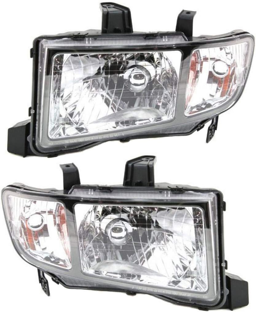 Headlight Assembly Unit Pair for Honda Ridgeline 2009-2014 Driver and Passenger Side Q816400