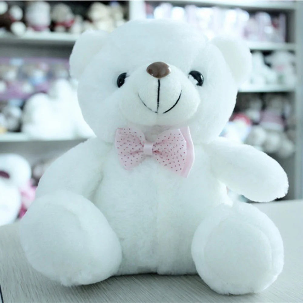 White Teddy Bear Plush Light Up Toy Z8506