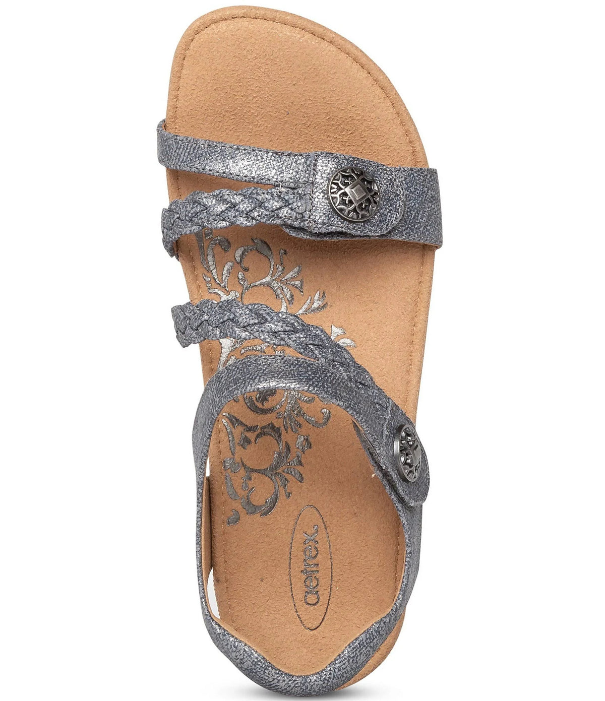 Jillian Braided Quarter Strap Gold Shoes L2774