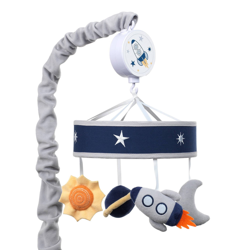 Blue/Navy/Gray Space Musical Baby Crib Mobile G23371