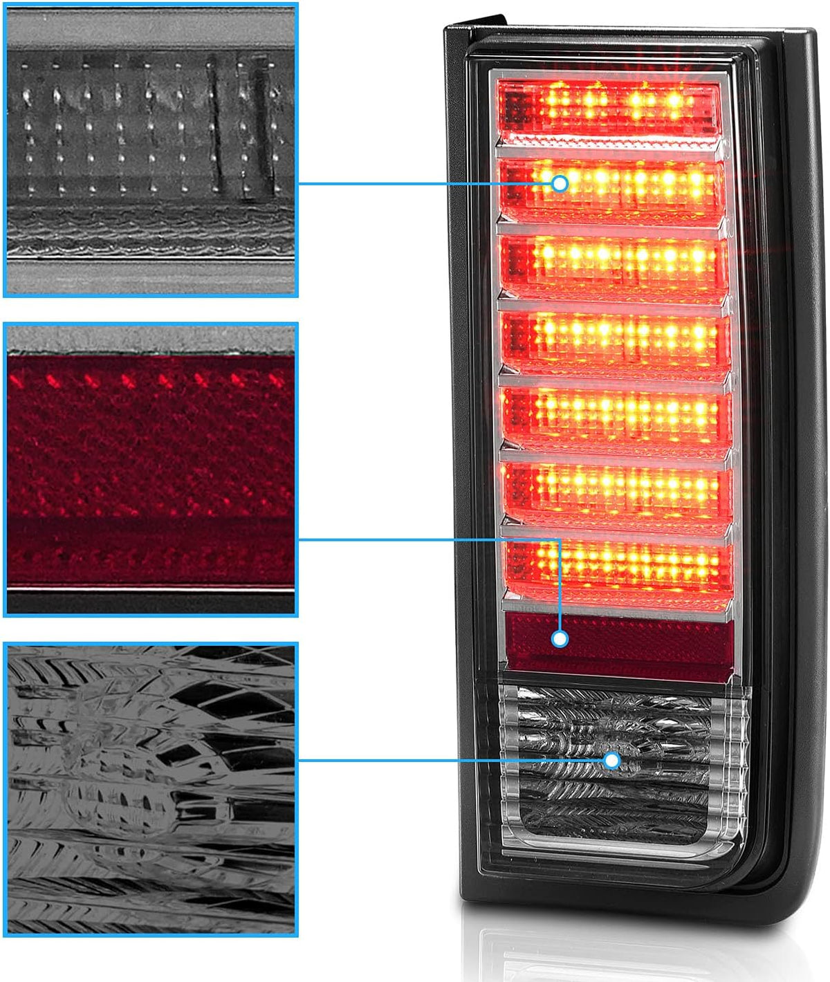 Smoke LED Tail Lights for Hummer H2 T76828