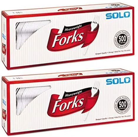 Heavyweight Plastic Fork, White, 500-count, 2 Pack A5698